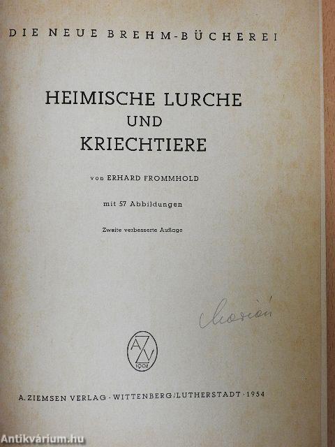 Heimische lurche und kriechtiere