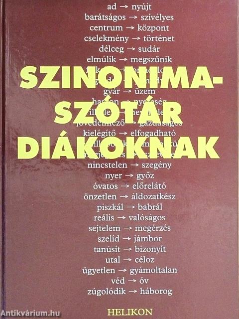Szinonimaszótár diákoknak
