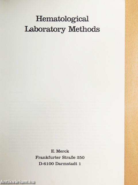 Hematological Laboratory Methods