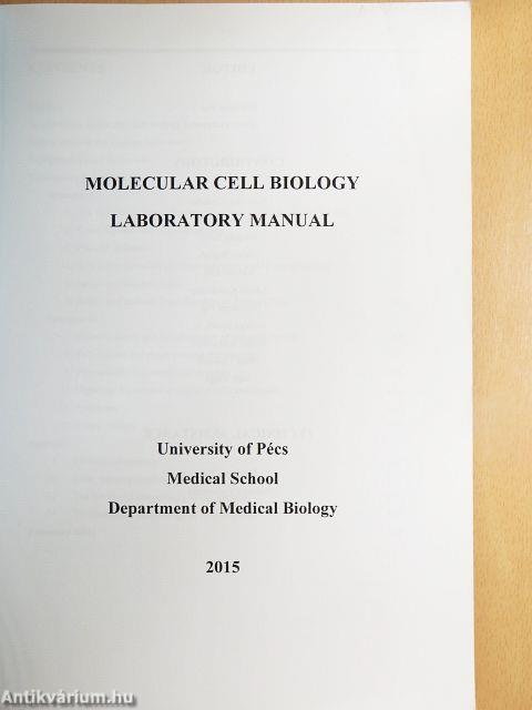 Molecular Cell Biology Laboratory Manual