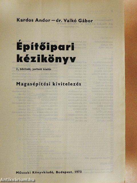 Építőipari kézikönyv