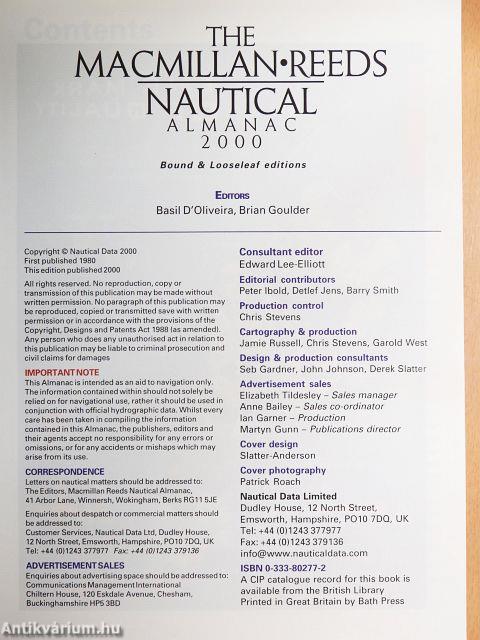 The Macmillan Reeds - Nautical Almanac 2000