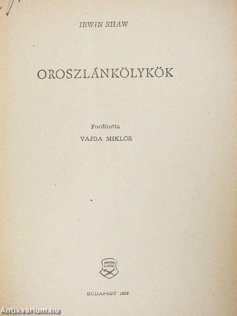 Oroszlánkölykök