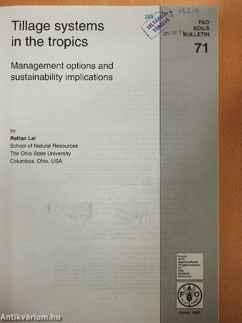 Tillage systems in the tropics