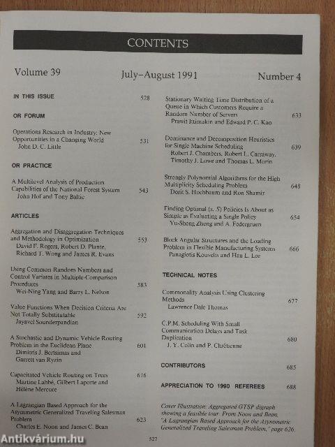 Operations Research July-August 1991