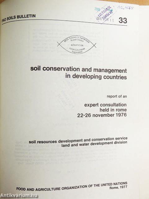 Soil conservation and management in developing countries