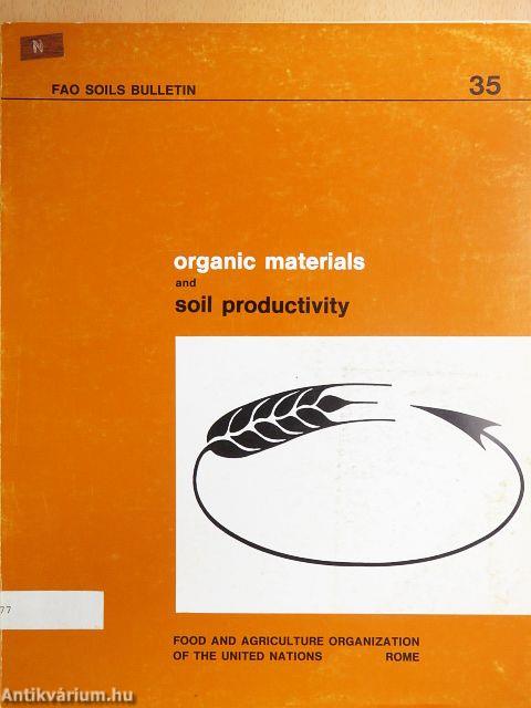 Organic materials and soil productivity