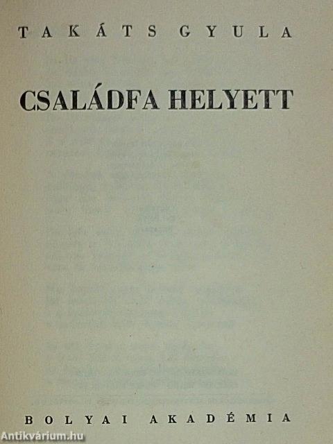 Családfa helyett