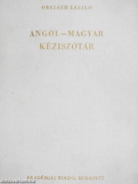 Angol-magyar kéziszótár