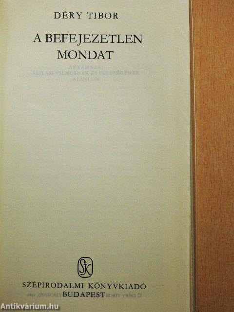 A befejezetlen mondat