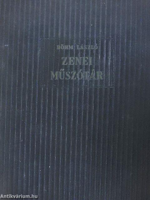 Zenei műszótár