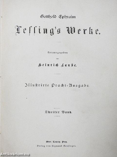 Lessing's Werke II-III. (gótbetűs)