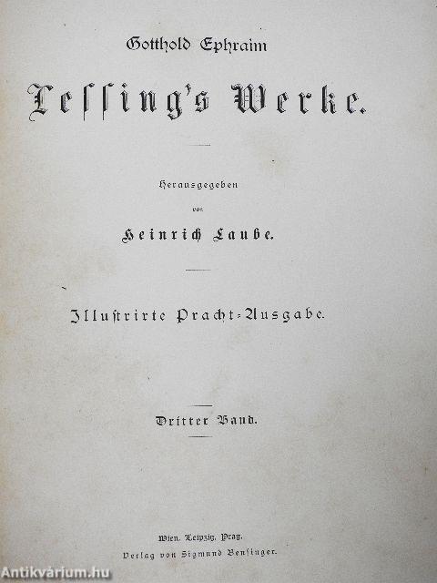 Lessing's Werke II-III. (gótbetűs)