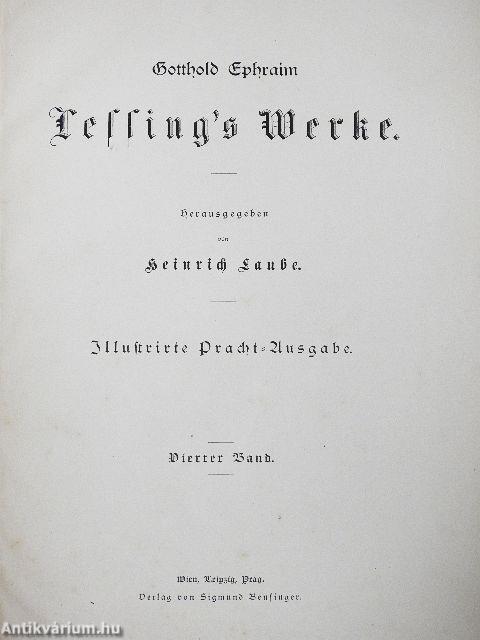 Lessing's Werke IV-V. (gótbetűs)