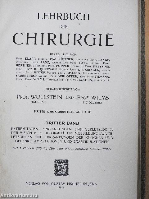 Lehrbuch der Chirurgie III.