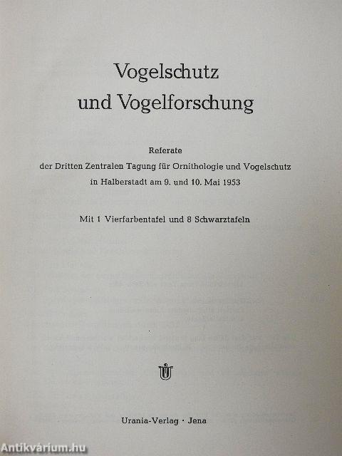 Vogelschutz und Vogelforschung
