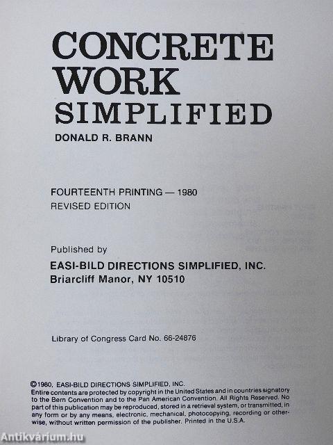 Concrete Work Simplified