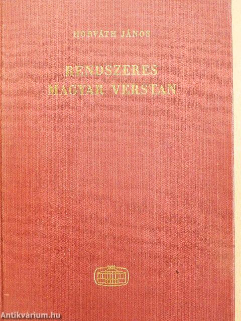 Rendszeres magyar verstan