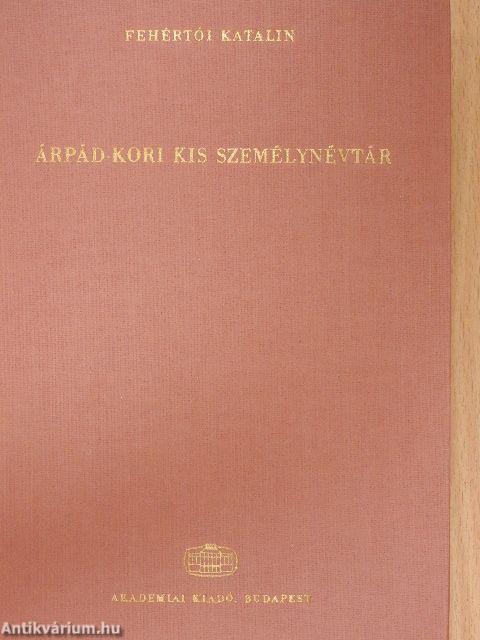 Árpád-kori kis személynévtár