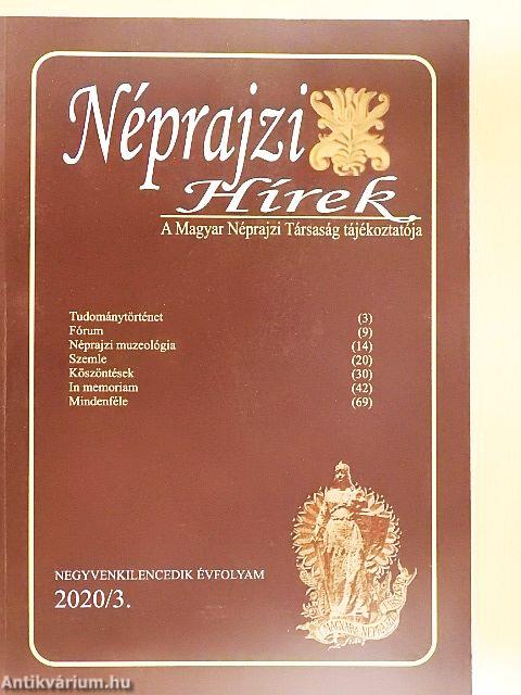 Néprajzi Hírek 2020/3.