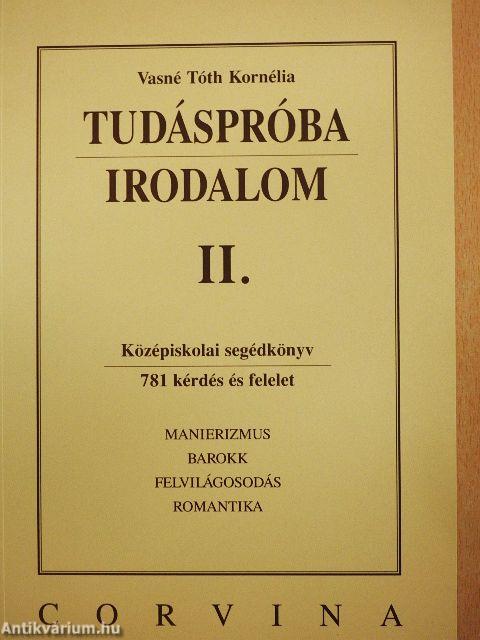 Tudáspróba - Irodalom II.