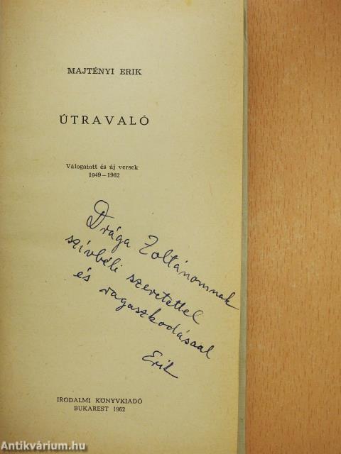 Útravaló (dedikált példány)