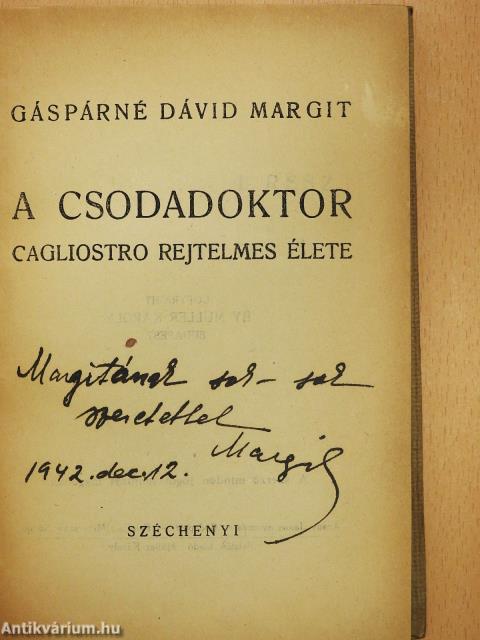 A csodadoktor (dedikált példány)