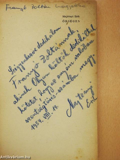 Őrségen (dedikált példány)
