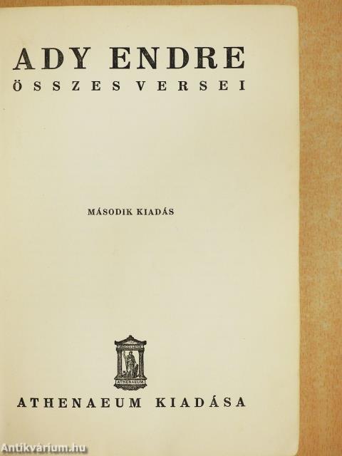 Ady Endre összes versei