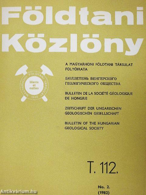 Földtani Közlöny 1982/2.