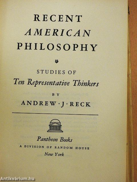 Recent American Philosophy