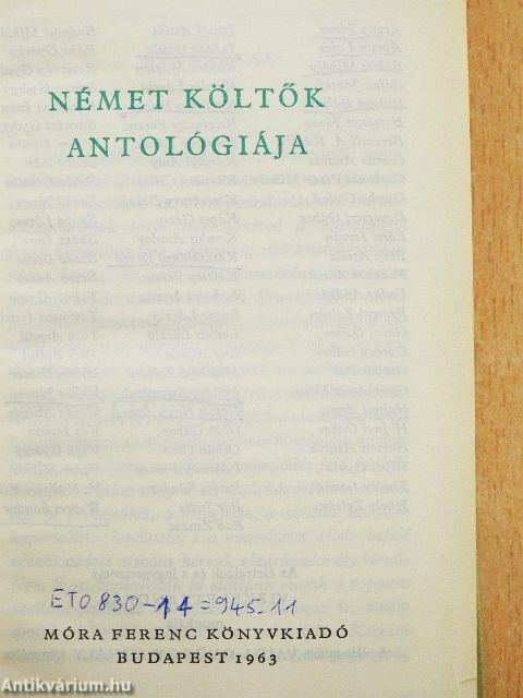 Német költők antológiája