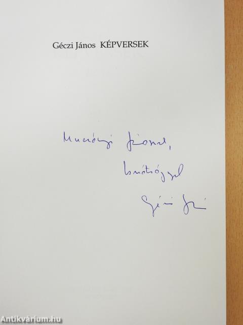 Képversek (dedikált példány)