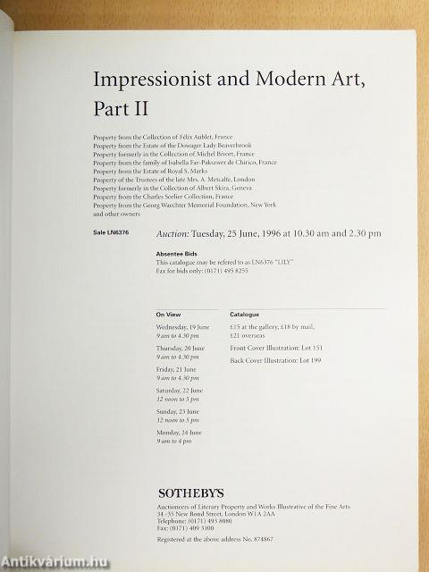 Impressionist and Modern Art II.