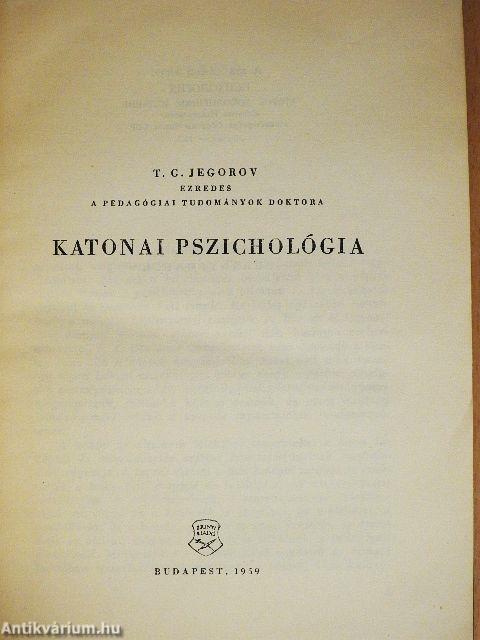 Katonai pszichológia