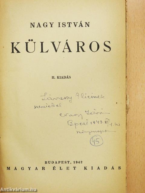 Külváros (dedikált példány)