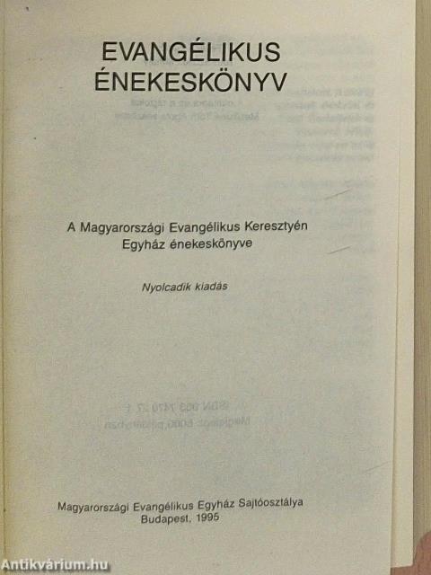 Evangélikus énekeskönyv