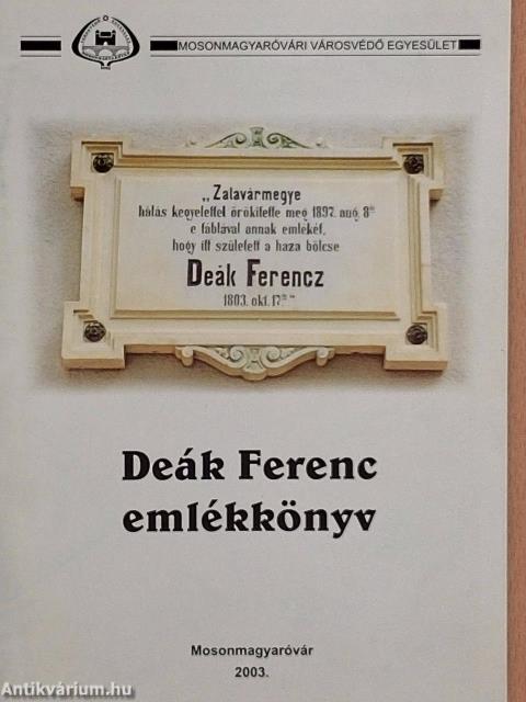 Deák Ferenc emlékkönyv