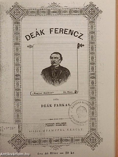 Deák Ferenc emlékkönyv