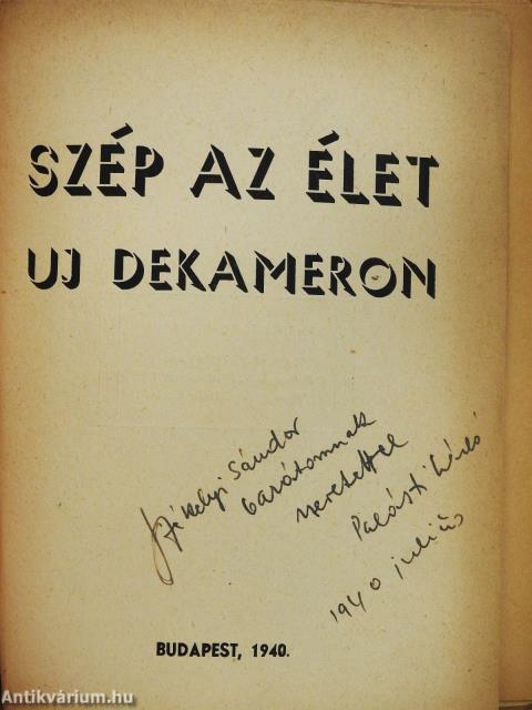 Szép az élet (dedikált példány)