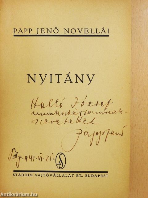 Nyitány (dedikált példány)