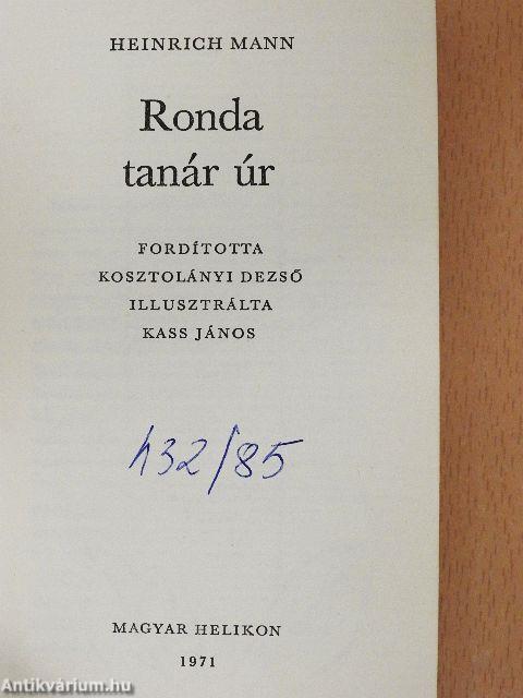 Ronda tanár úr