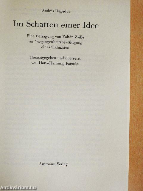 Im Schatten einer Idee
