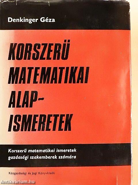 Korszerű matematikai alapismeretek