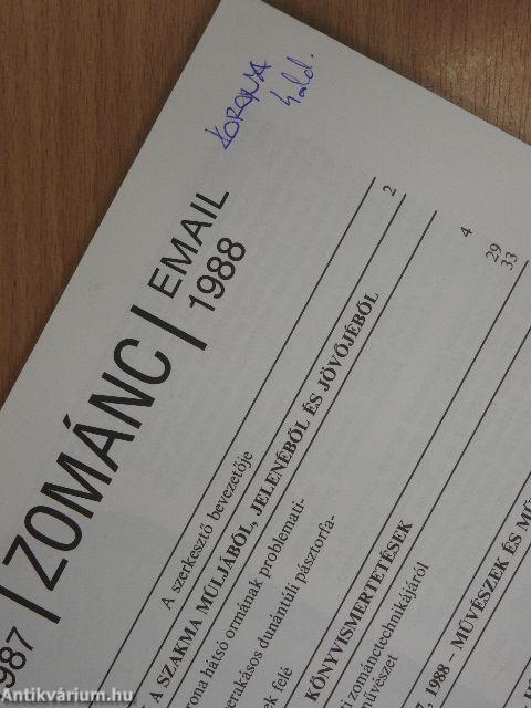 Zománc 1987-1988