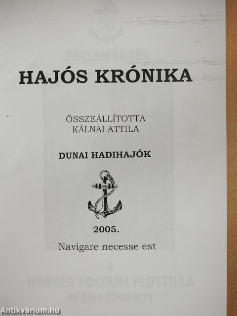 Hajós krónika (dedikált példány)