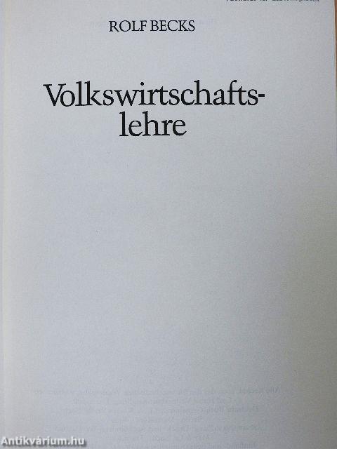Volkswirtschaftslehre