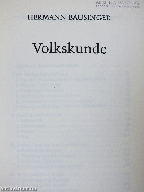 Volkskunde