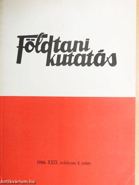 Földtani Kutatás 1986/4.