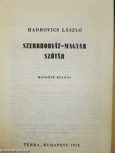 Szerbhorvát-magyar szótár